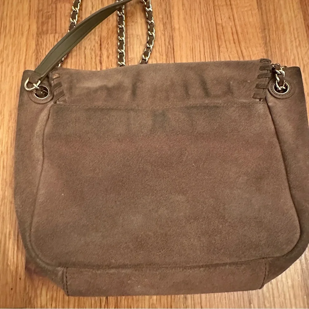 TORY BURCH Marion River Rock Suede Flap Chain Shoulder